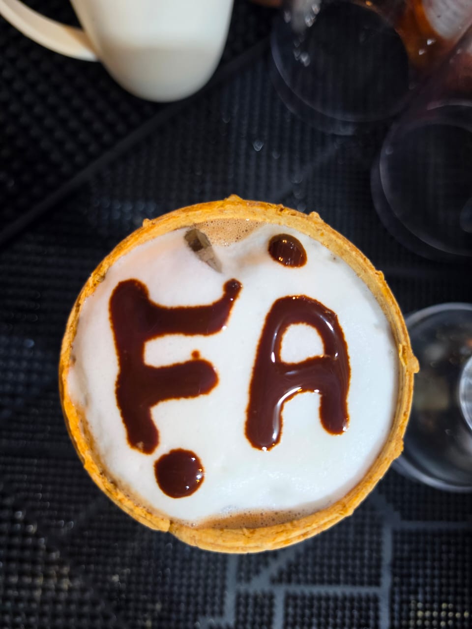 Customer enjoying coffee